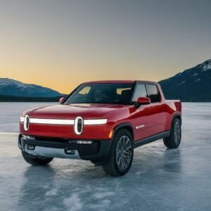 Rivian R1T on ice
